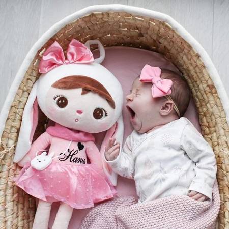 Metoo Personalized Bunny Doll with Bow