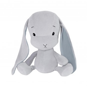 Personalized Bunny Effik S - Gray with Blue ears 20 cm