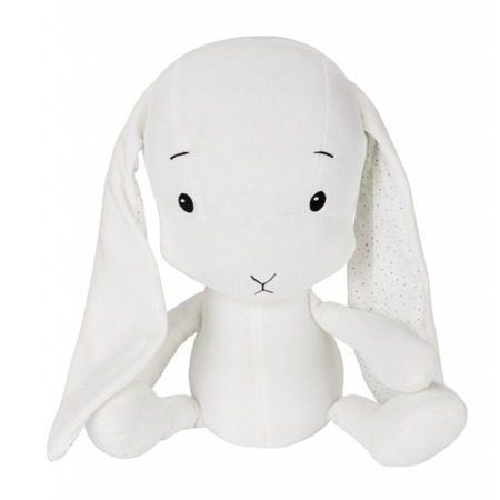 Personalized Bunny Effik S - White + dots by Małgosia Socha 20 cm