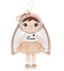 Metoo Personalized Mini Beige Bunny Doll with Bow
