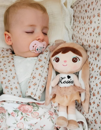 Lalka Metoo Mini personalizowana Beżowa Królisia z Kokardką