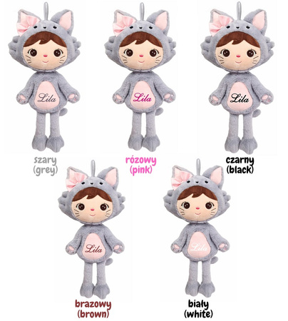 Metoo Personalized Smiled Fluffy Kitty Doll