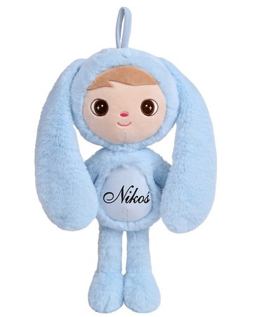 Metoo Personalized Fluffy Baby-blue Bunny Boy