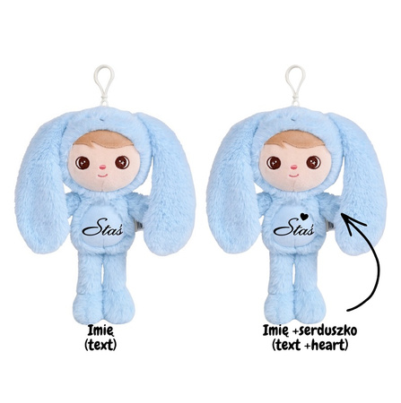 Lalka Metoo Mini personalizowany Puchaty Błękitny Króliś