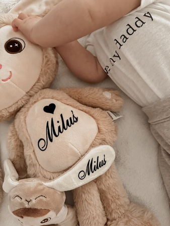Metoo Personalized Fluffy Beige Bunny Boy